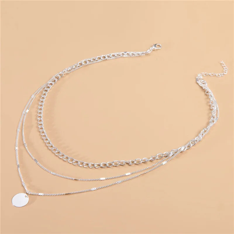 Vintage Necklace Women's Jewelry Layered Accessories Fashion Pendant