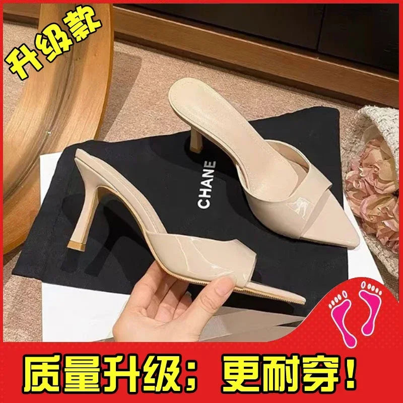 Women's High Heel Slippers Thin Pointed Toe