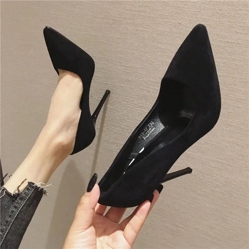 Women's Pumps Stiletto Heel Pointed Toe Elegant And Sexy Designer Black