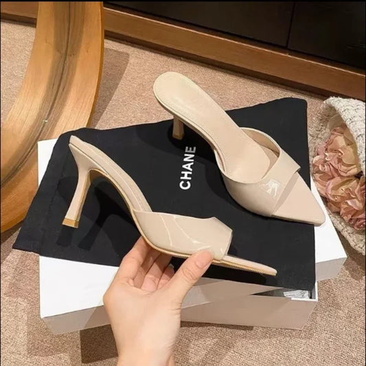 Women's High Heel Slippers Thin Pointed Toe