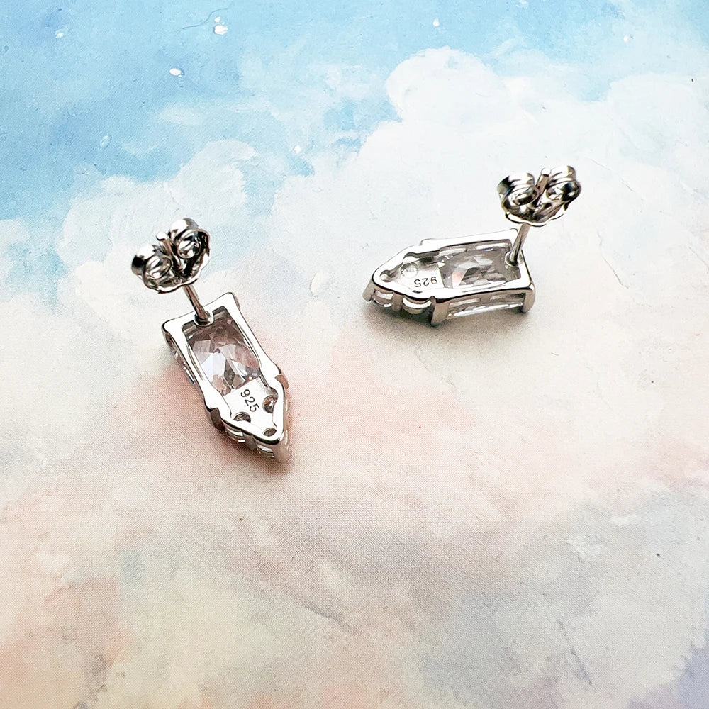 Elegant Design Ear Stud Earrings Stylish Fine Jewerly For Women Romantic Gift In Pure 925 Sterling Silver