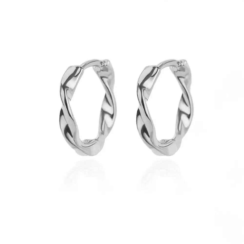 Elegant Round Earrings for Women Luxury Stainless Steel Hoop Earrings Vintage