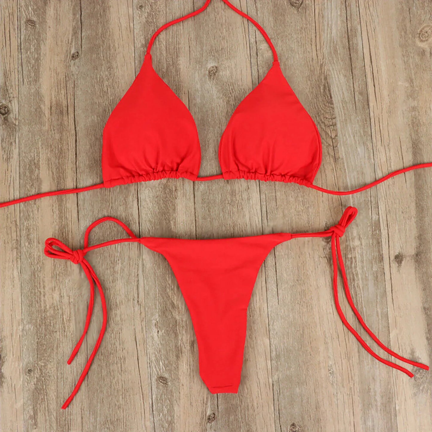 Worms Sexy Swimsuit Push-up Padded Bra Thong Two Piece Bathing Suit