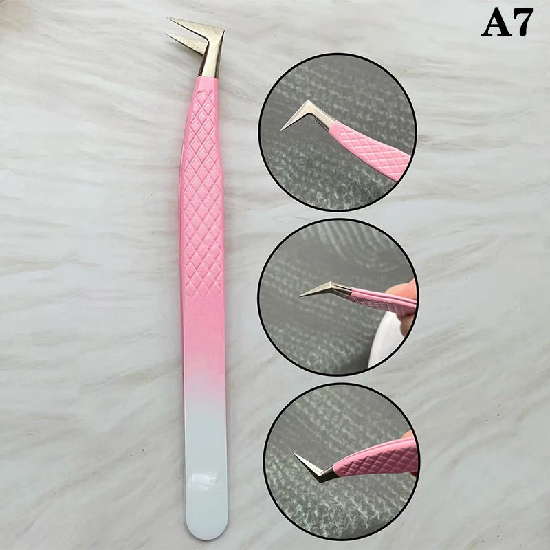 Eyelashes Tweezers Stainless Steel For Lashes Extension Makeup Tools Nail Art Rhinestone Picker Tools