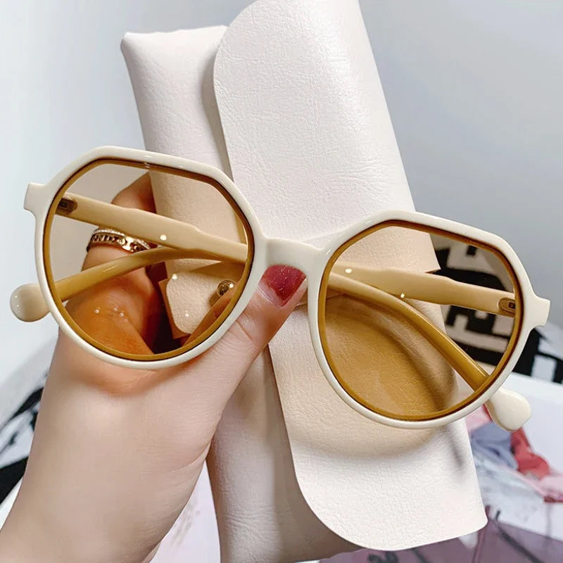 Sunglasses for Women Geometry Shape Frame Fashion Glasses Vintage Big Sunshades