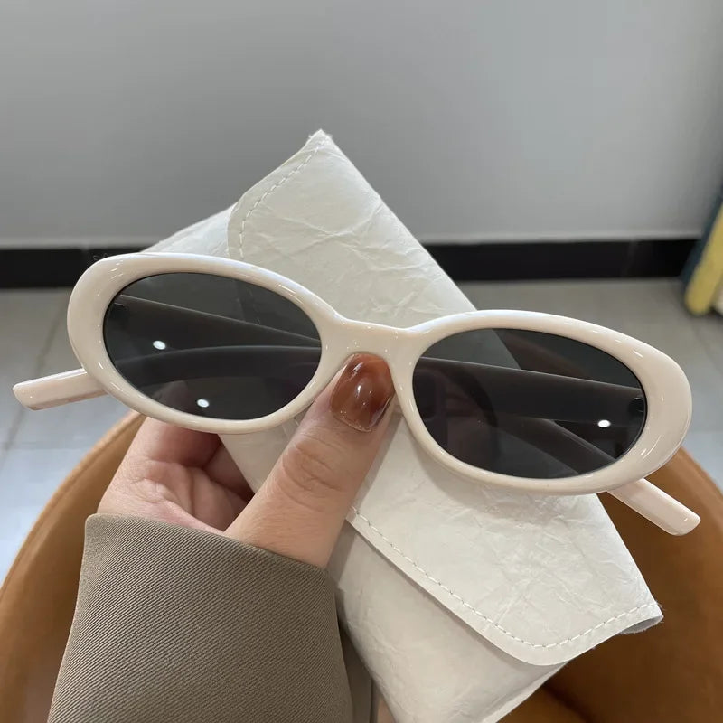 Sunglasses Women's Oval Sunglasses Retro Style Glasses Outdoor Leisure Decorative Glasses