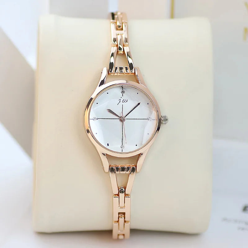 Women's Elegant Watch Quartz Luxury Fashion Stainless Steel Alloy Wristwatch