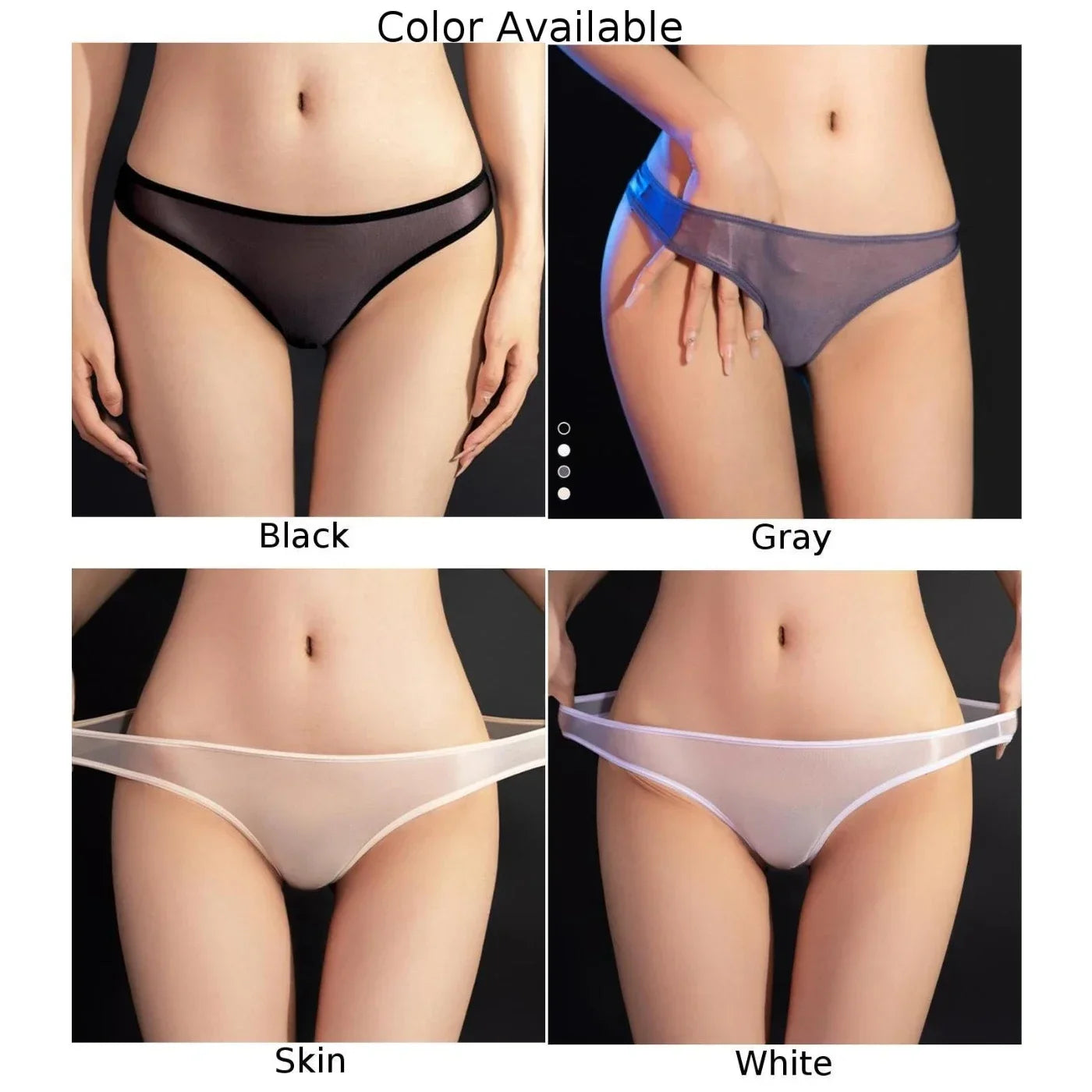 Women Sexy Panties Sheer Brief Low Rise See Through Underpant Knickers Thongs Breathable