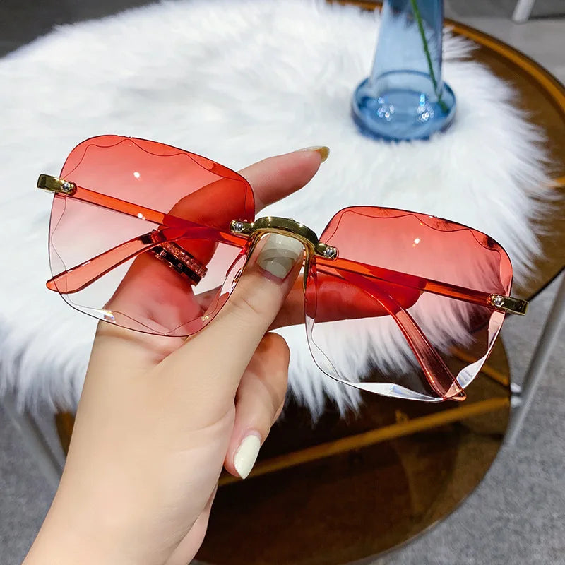 Women Sunglasses Transparent Multi-color Lenses UV400 Women Sun Glasses Women Eyewear