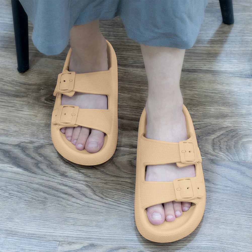 Slippers Non-slip Adjustable Buckle Cloud Slides