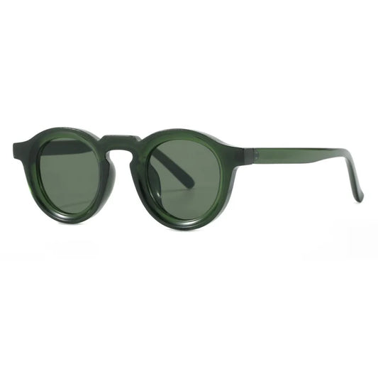Round Sunglasses Women's Punk Shades  Retro Trending Sun Glasses Clear Lens Frame UV400