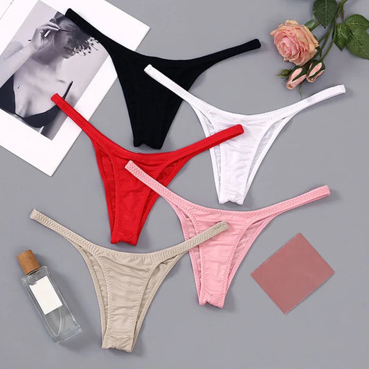 Women's Panties Sexy Lingerie G-Strings Thong Seamless Super Slim Low Waist Underwear Ladies Breathable Briefs Thongs
