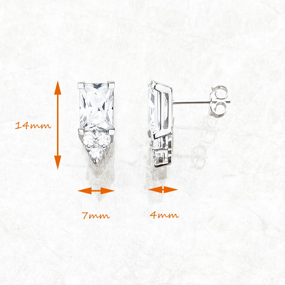 Elegant Design Ear Stud Earrings Stylish Fine Jewerly For Women Romantic Gift In Pure 925 Sterling Silver