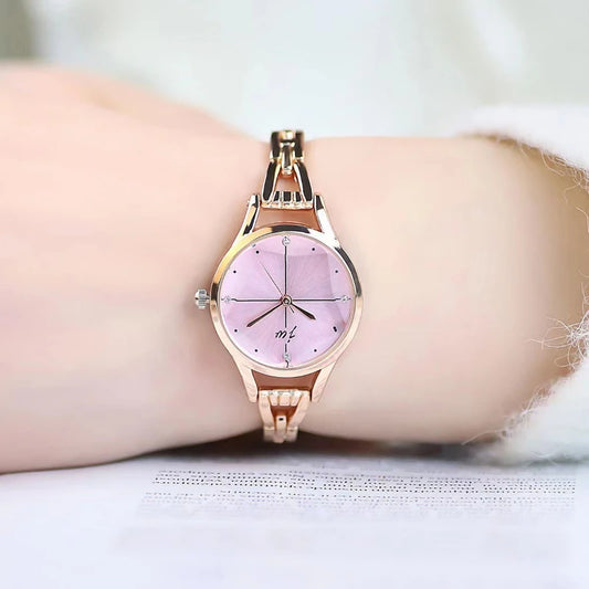 Women's Elegant Watch Quartz Luxury Fashion Stainless Steel Alloy Wristwatch