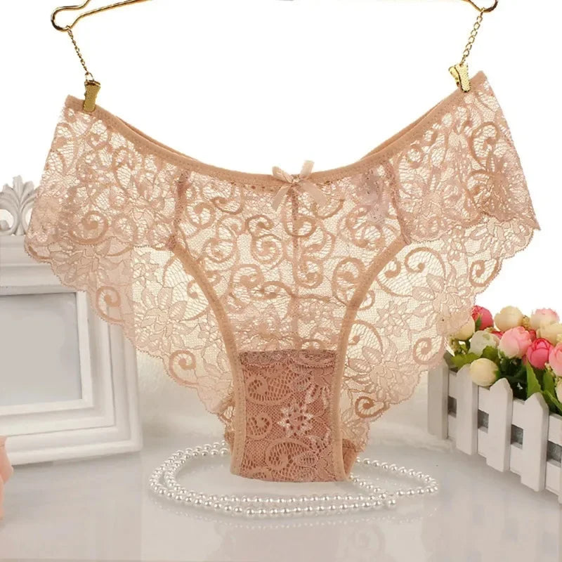 Panties For Women Plus Size Thongs Sexy Panties Lace Cutout Hollow Waist
