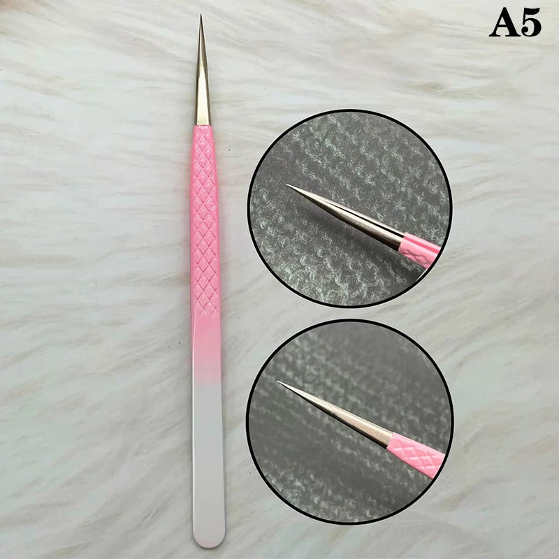 Eyelashes Tweezers Stainless Steel For Lashes Extension Makeup Tools Nail Art Rhinestone Picker Tools