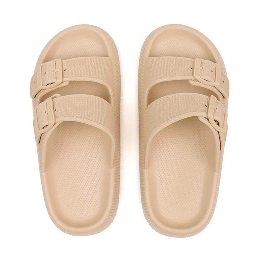 Slippers Non-slip Adjustable Buckle Cloud Slides