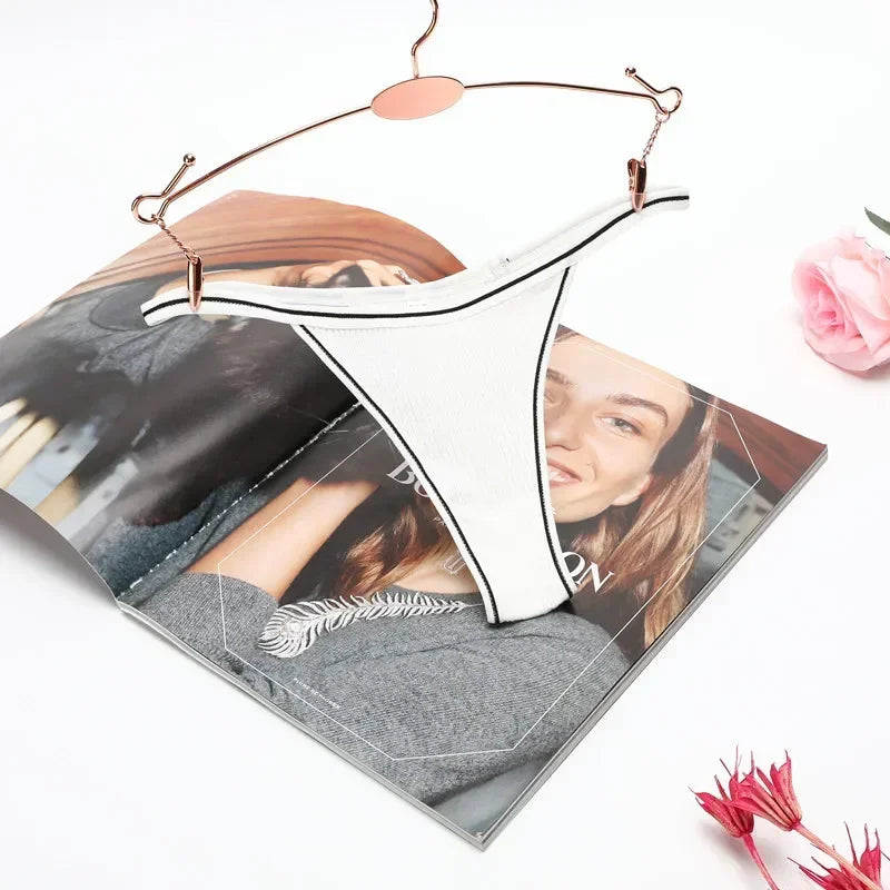 Women's Panties Sexy Cotton Panties Solid Low Waist Seamless Thongs