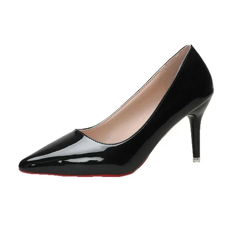Sexy Red Bottom Women's High Heels Classic Pumps Soft Leather