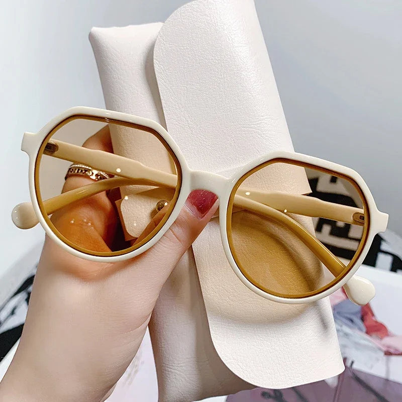 Sunglasses for Women Geometry Shape Frame Fashion Glasses Vintage Big Sunshades