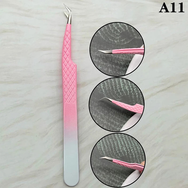 Eyelashes Tweezers Stainless Steel For Lashes Extension Makeup Tools Nail Art Rhinestone Picker Tools