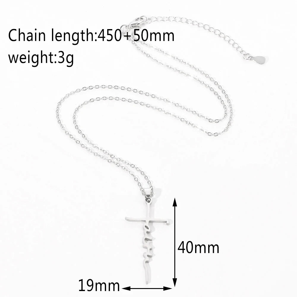 Necklace for Women European and American Fashion Cross Pendant