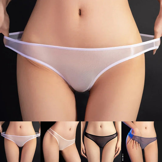 Women Sexy Panties Sheer Brief Low Rise See Through Underpant Knickers Thongs Breathable