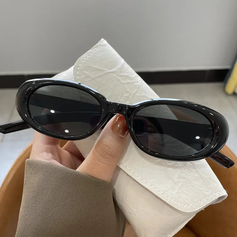 Sunglasses Women's Oval Sunglasses Retro Style Glasses Outdoor Leisure Decorative Glasses