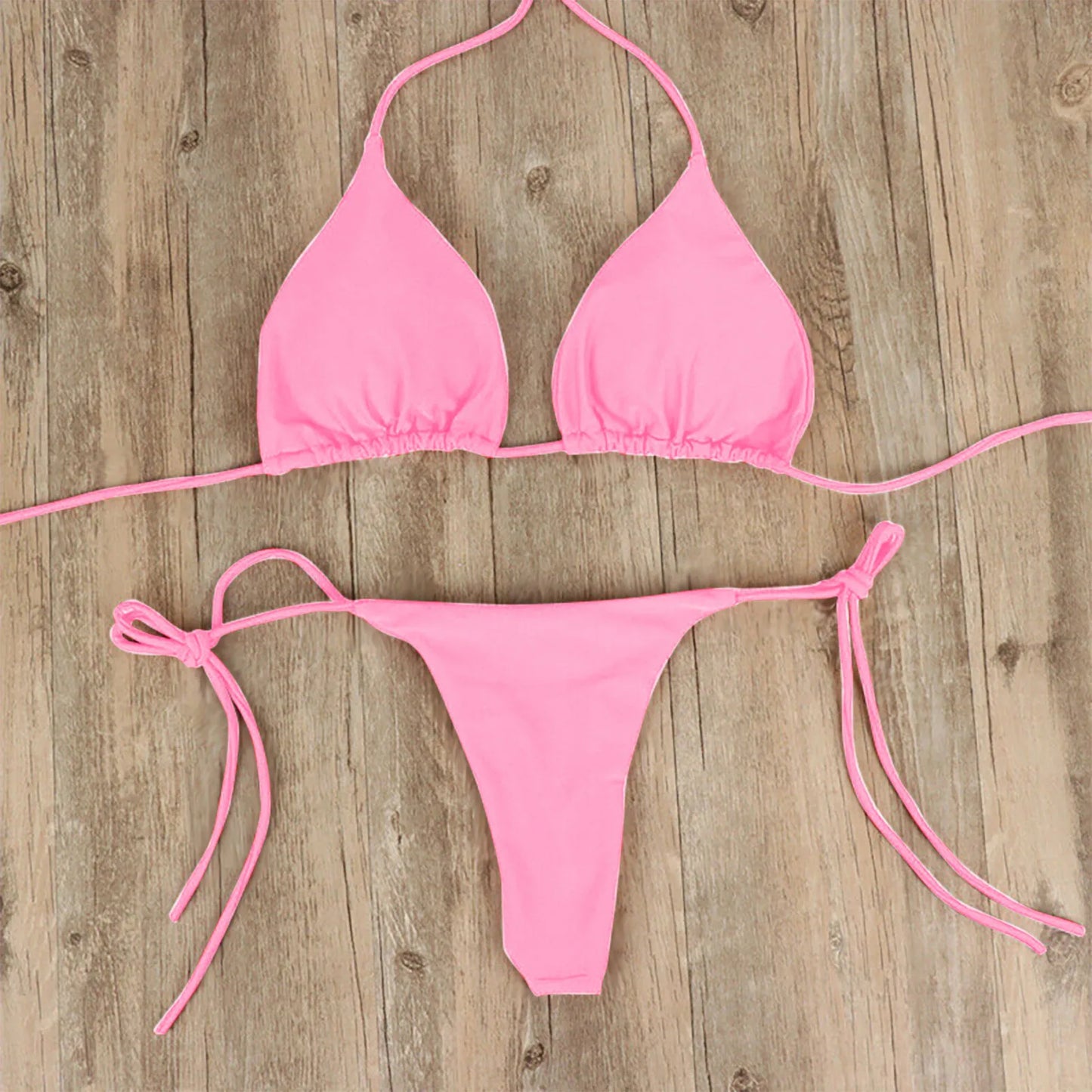 Worms Sexy Swimsuit Push-up Padded Bra Thong Two Piece Bathing Suit
