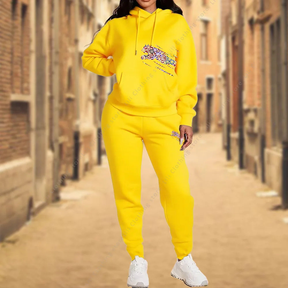 Women TrackSuit Aesthetic Designer Clothes Autumn Winter High quality Hoodies Sweatshirts Sweatpants Sportwear Woman Pants Sets