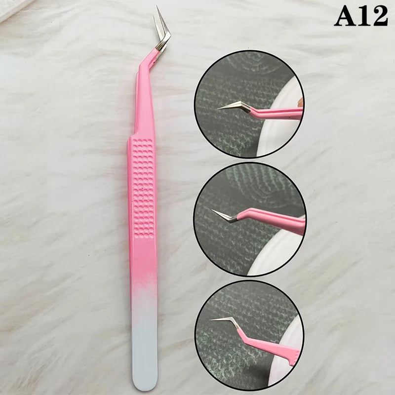 Eyelashes Tweezers Stainless Steel For Lashes Extension Makeup Tools Nail Art Rhinestone Picker Tools