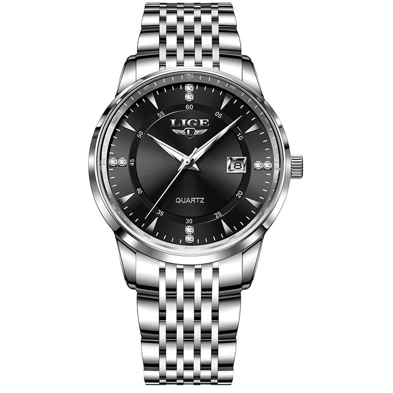 LIGE New Waterproof Watches Women's Bracelet Watch Top Brand Luxury Date Quartz Watch