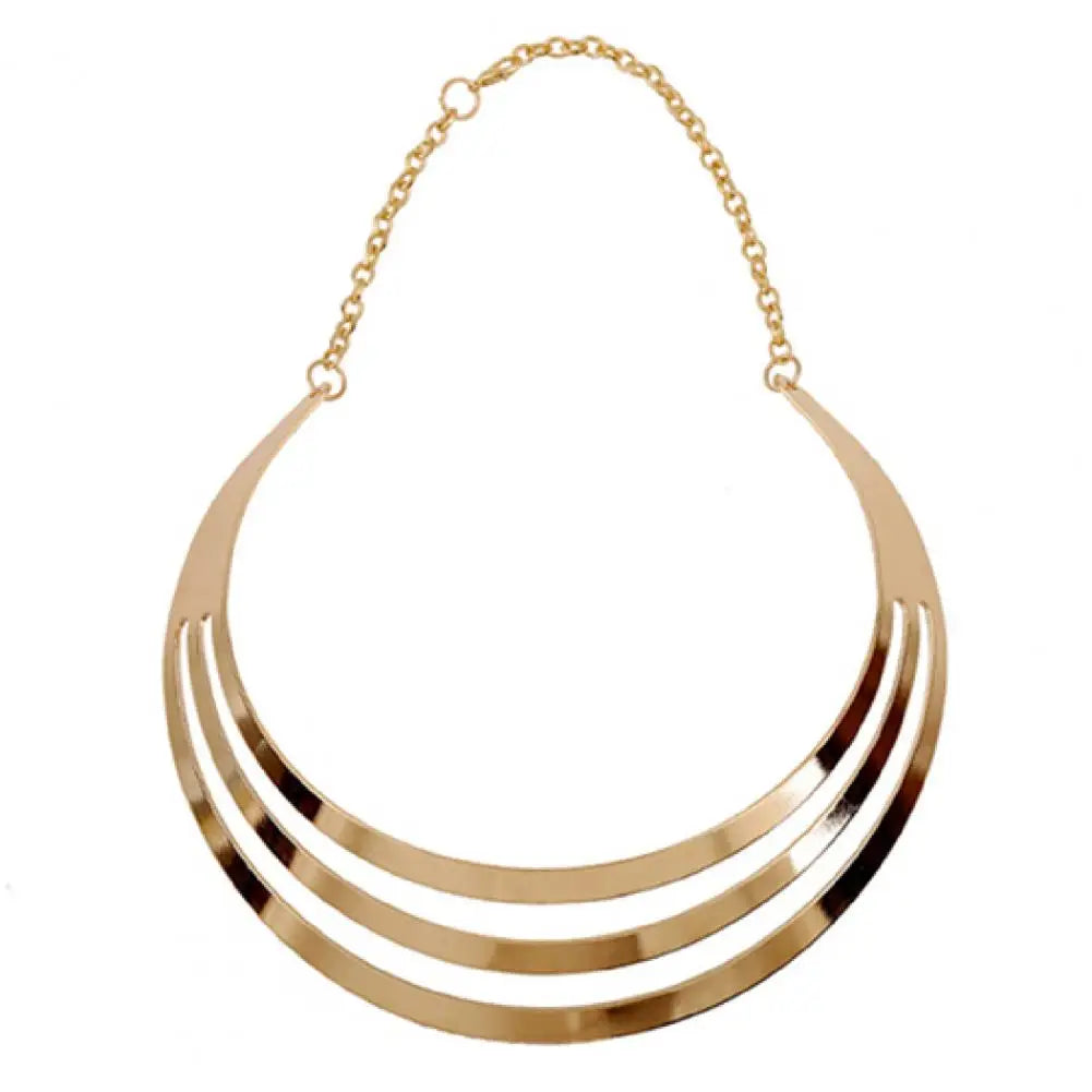 Layered Necklace For Women Unique Design Waterproof Alloy Exaggerated Layered Necklace