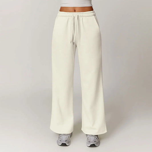 Winter Plush Loose Sports Sweatpants for Women Straight Leg Pants Warm Casual Pants Running Sports Pants