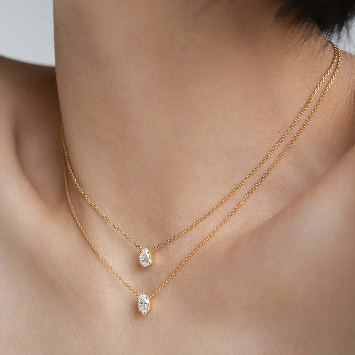 Trendy Zircon Pendant Necklace For Women Multilayer Chain Choker Fashion