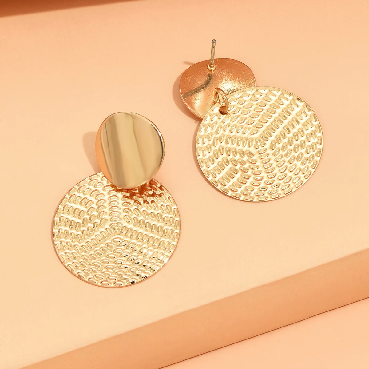 Bohemia Trendy Geometric Metal Round Earrings For Women Fashion Wedding Jewelry