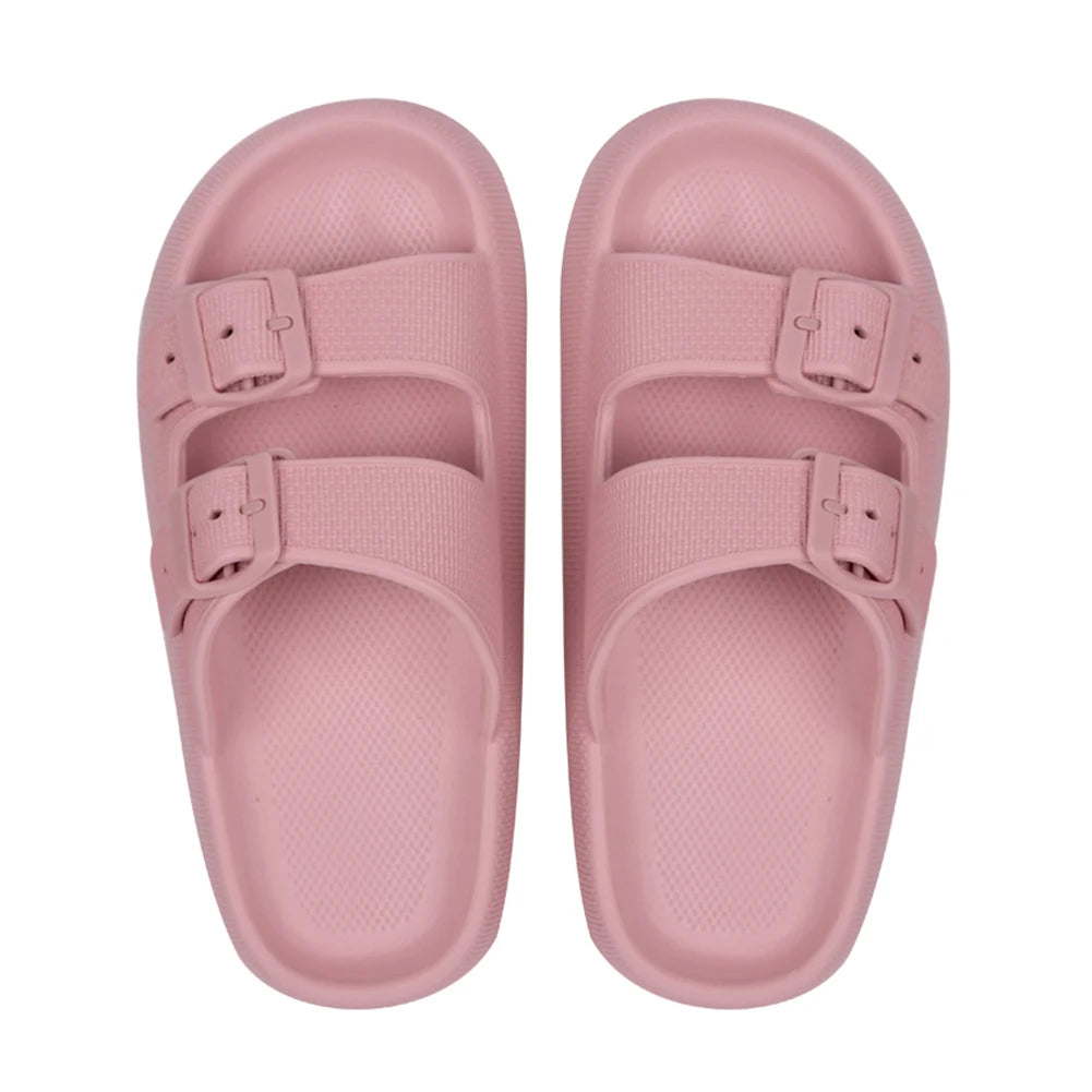 Slippers Non-slip Adjustable Buckle Cloud Slides