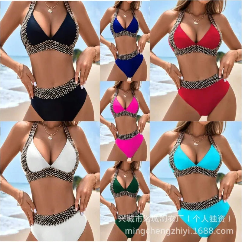 Women Swimsuit Sexy Swimsuit High-waisted Bikini